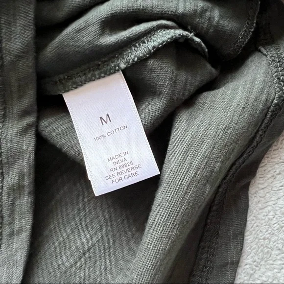 NWT LOGO By Lori Goldstein Coleigh Tunic Top Long Sleeve Cotton Green Tie Dye - Picture 10 of 13